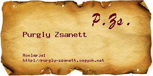 Purgly Zsanett névjegykártya